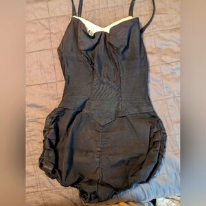 1950s Vintage Black Rose Marie Reid Swimsuit